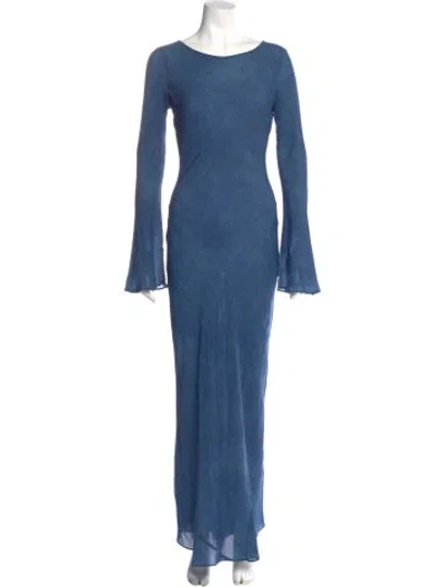 Pre-owned Réalisation Par Silk Long Dress In Blue