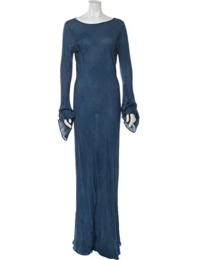 Pre-owned Réalisation Par Silk Long Dress In Blue