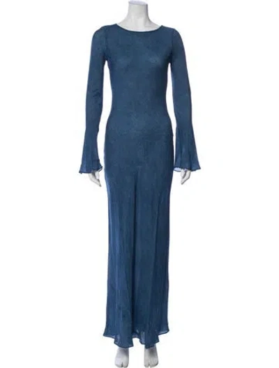 Pre-owned Réalisation Par Silk Long Dress In Blue