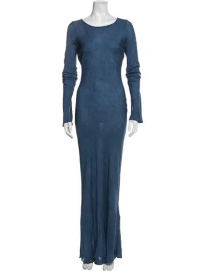Pre-owned Réalisation Par Silk Long Dress In Blue