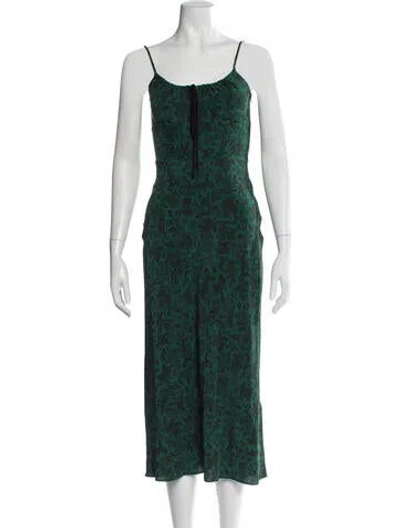 Pre-owned Réalisation Par Silk Long Dress In Green