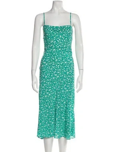 Pre-owned Réalisation Par Silk Long Dress In Green