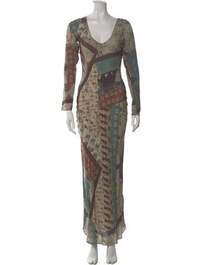 Pre-owned Réalisation Par Silk Long Dress In Multi