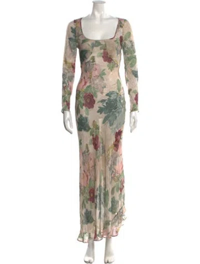 Pre-owned Réalisation Par Silk Long Dress In Multi