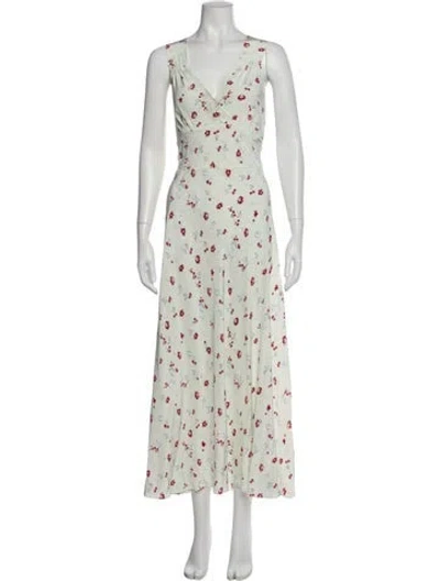 Pre-owned Réalisation Par Silk Long Dress In Neutral