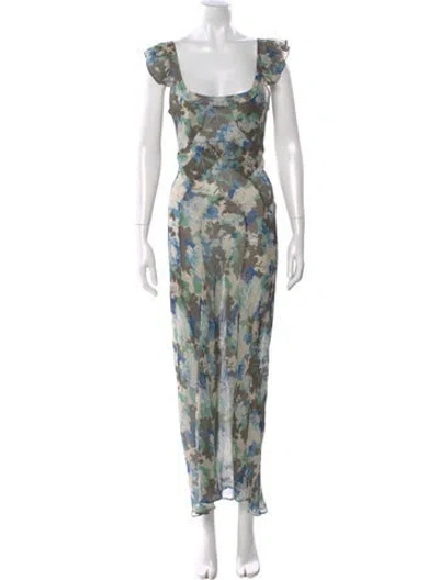 Pre-owned Réalisation Par Silk Long Dress In Neutral