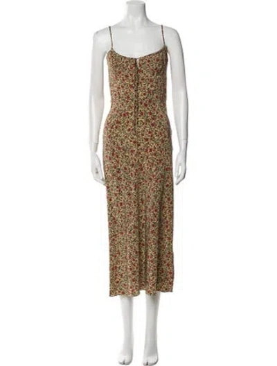 Pre-owned Réalisation Par Silk Long Dress In Neutral