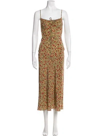 Pre-owned Réalisation Par Silk Long Dress In Neutral