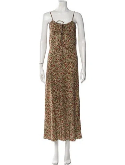 Pre-owned Réalisation Par Silk Long Dress In Neutral