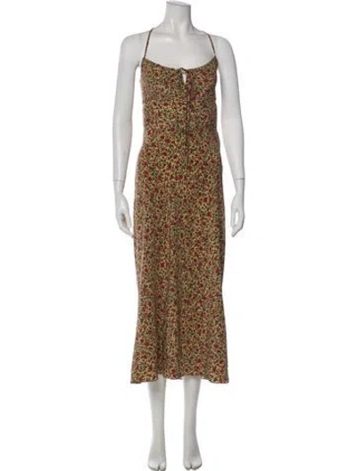 Pre-owned Réalisation Par Silk Long Dress In Neutral