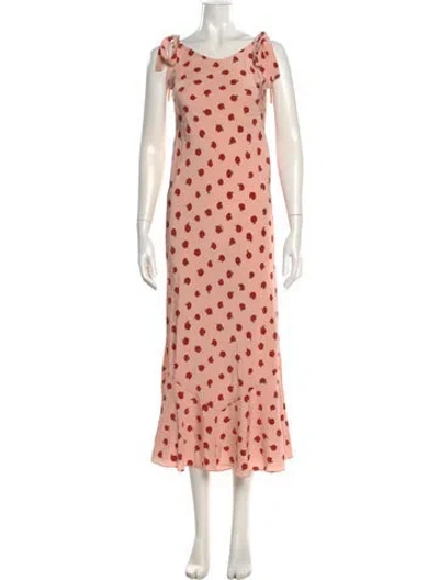 Pre-owned Réalisation Par Silk Long Dress In Pink