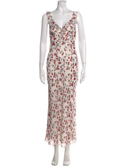 Pre-owned Réalisation Par Silk Long Dress In Pink
