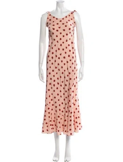 Pre-owned Réalisation Par Silk Long Dress In Pink