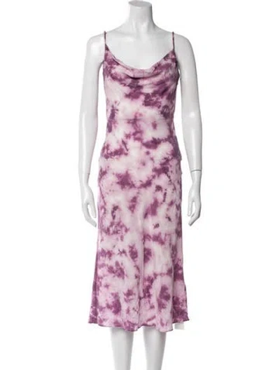 Pre-owned Réalisation Par Silk Long Dress In Purple