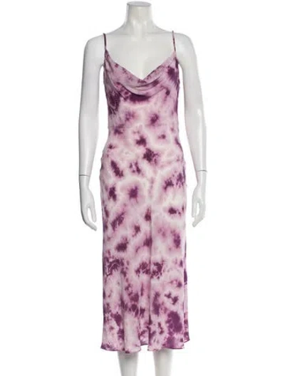 Pre-owned Réalisation Par Silk Long Dress In Purple