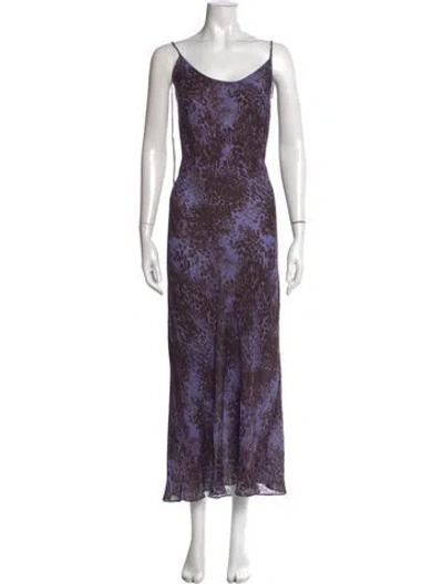 Pre-owned Réalisation Par Silk Long Dress In Purple
