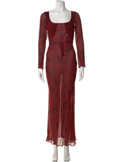 Pre-owned Réalisation Par Silk Long Dress In Red