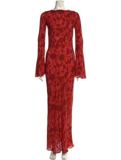 Pre-owned Réalisation Par Silk Long Dress In Red