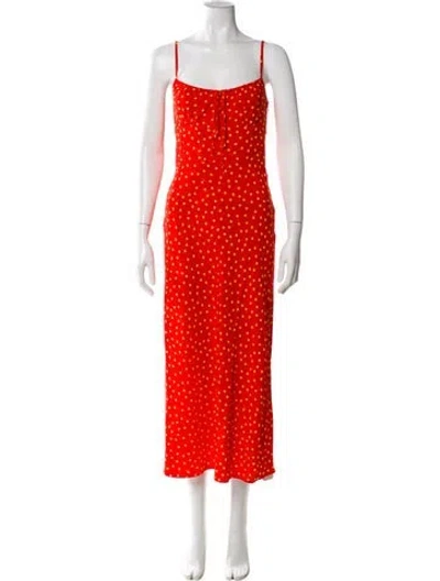 Pre-owned Réalisation Par Silk Long Dress In Red