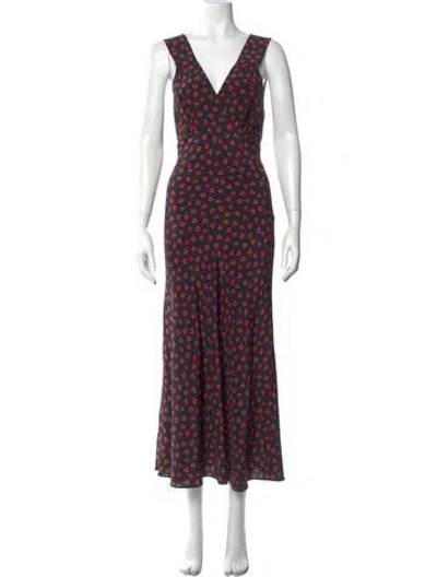 Pre-owned Réalisation Par Silk Long Dress In Red