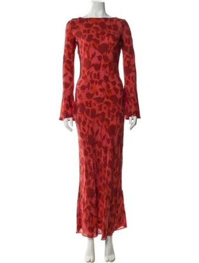 Pre-owned Réalisation Par Silk Long Dress In Red