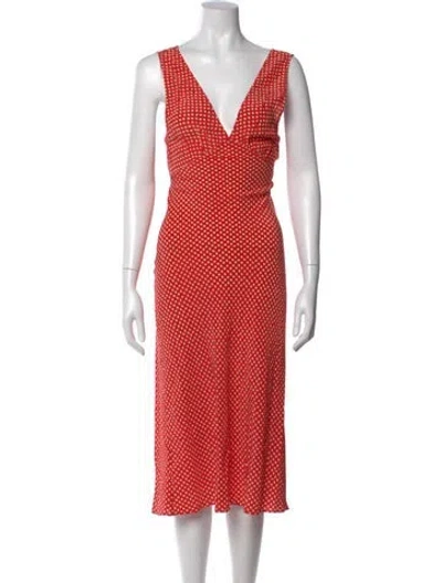 Pre-owned Réalisation Par Silk Long Dress In Red