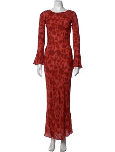 Pre-owned Réalisation Par Silk Long Dress In Red
