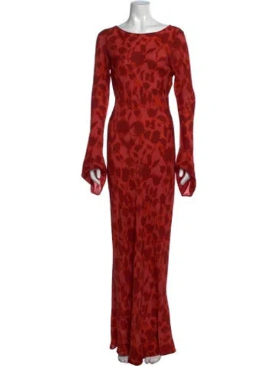Pre-owned Réalisation Par Silk Long Dress In Red