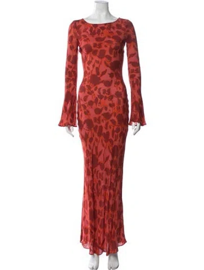Pre-owned Réalisation Par Silk Long Dress In Red