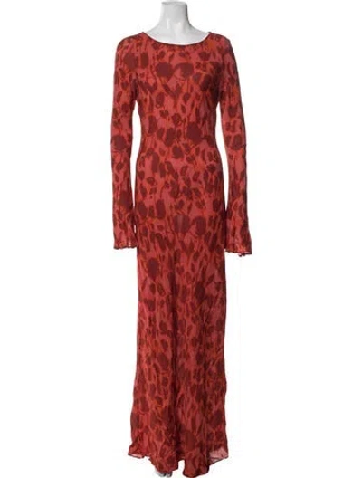 Pre-owned Réalisation Par Silk Long Dress In Red