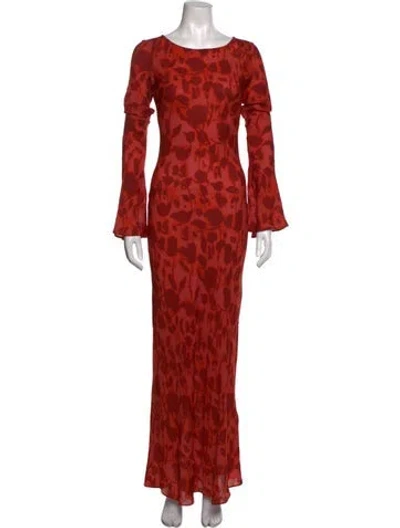 Pre-owned Réalisation Par Silk Long Dress In Red