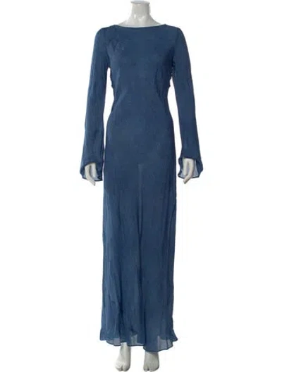 Pre-owned Réalisation Par Silk Long Dress W/ Tags In Blue