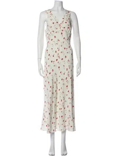 Pre-owned Réalisation Par Silk Long Dress In White