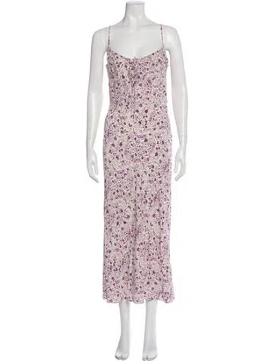 Pre-owned Réalisation Par Silk Long Dress In White