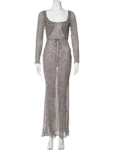 Pre-owned Réalisation Par Silk Long Dress In White