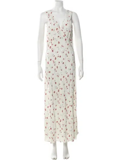 Pre-owned Réalisation Par Silk Long Dress In White