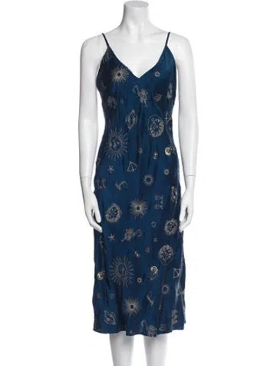 Pre-owned Réalisation Par Silk Midi Length Dress
