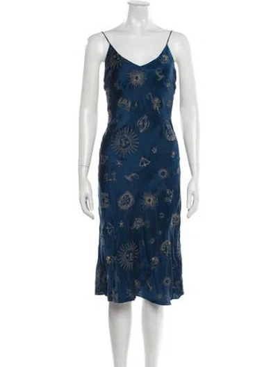 Pre-owned Réalisation Par Silk Midi Length Dress