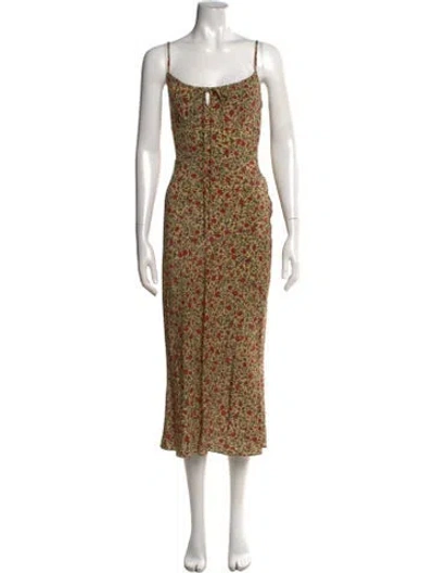 Pre-owned Réalisation Par Silk Midi Length Dress