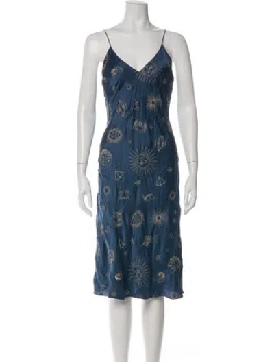 Pre-owned Réalisation Par Silk Midi Length Dress