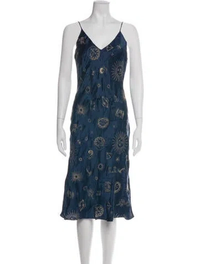 Pre-owned Réalisation Par Silk Midi Length Dress