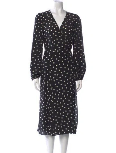 Pre-owned Réalisation Par Silk Midi Length Dress In Black
