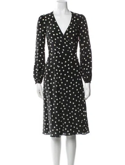 Pre-owned Réalisation Par Silk Midi Length Dress In Black
