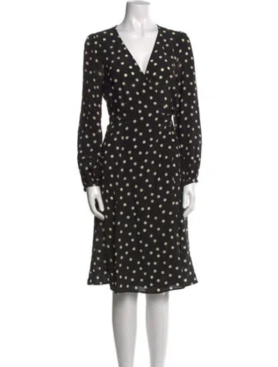 Pre-owned Réalisation Par Silk Midi Length Dress In Black