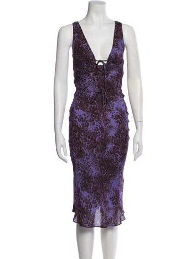 Pre-owned Réalisation Par Silk Midi Length Dress In Black