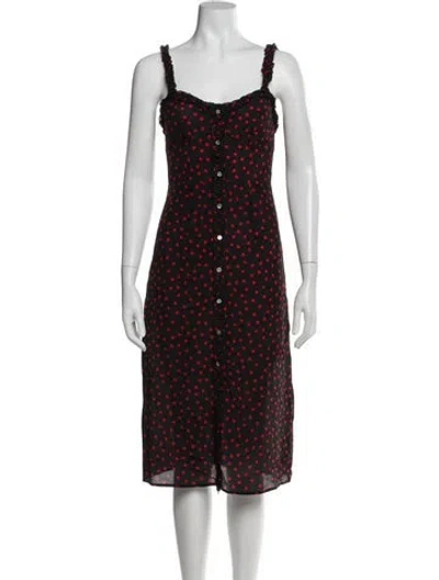 Pre-owned Réalisation Par Silk Midi Length Dress In Black