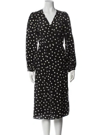 Pre-owned Réalisation Par Silk Midi Length Dress In Black