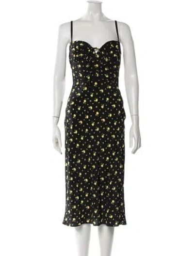 Pre-owned Réalisation Par Silk Midi Length Dress In Black