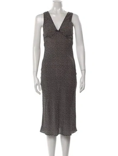 Pre-owned Réalisation Par Silk Midi Length Dress In Black