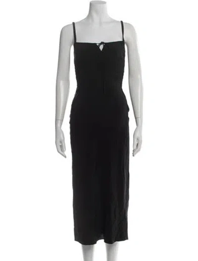 Pre-owned Réalisation Par Silk Midi Length Dress In Black
